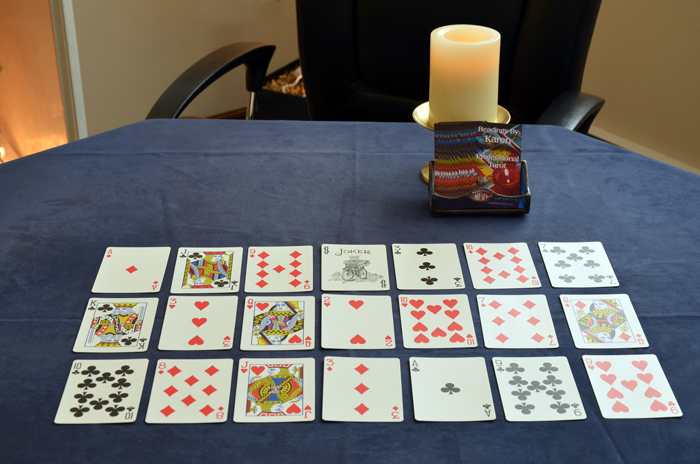 Karen often uses a regular deck of playing cards in a reading