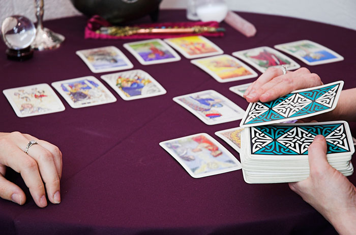 Tarot Cards in a spread