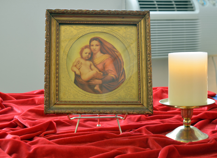Spirit has messages for those of us who live on this planet. photo is a smaller Madonna and Child in Karen's office